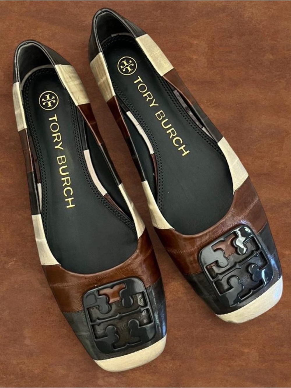 Tory Burch Georgia Colorblock Leather Ballet flats
Size 6